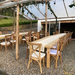 Alquiler de mobiliario rustico para eventos